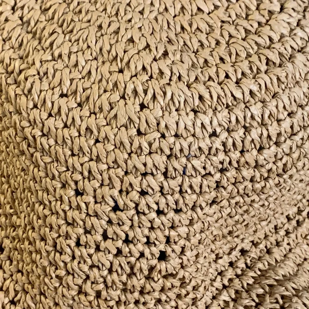 Khaki Flower Decor Straw Hat
